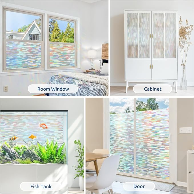 rabbitgoo Window Privacy Film, Stanied Glass Cling - Image 9
