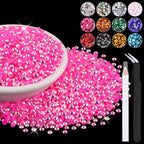 12000PCS 2mm Resin Jelly Rhinestones in Bulk, Bedazzling Flatback Crystals by BELLEBOOST