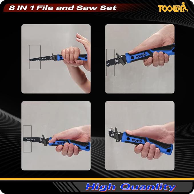 8-In-1 Multi Blades Hand Saw, Drywall Cutter. Hacksaw. Long Blade, Jab Saw - Image 4