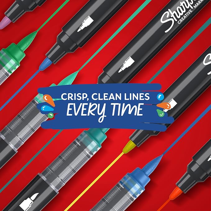 Sharpie Creative Markers, Water-Based Acrylic, Bullet Tip, Kids Activity - Image 6