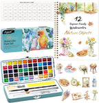 Watercolor Workbook, Water Coloring Book, 12 Different Patterns of Original DIY by Joyask