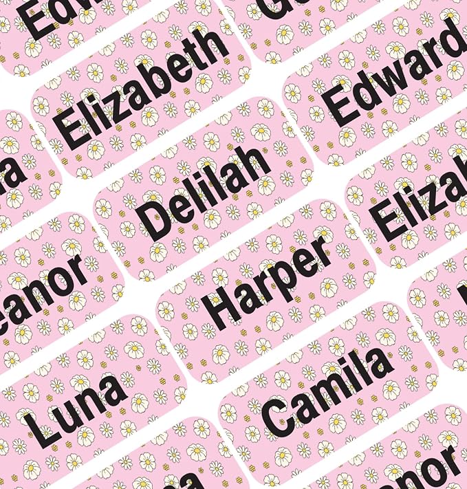 Personalized Name Labels for Kids – 60 Waterproof Peel-and-Stick Labels for by GILBIN