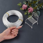 FASHEWELRY 82 ft Aluminum Craft Wire 9 Gauge Silver Metal Bendable Sculpting - Image 2