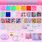 AIPRIDY 3600 Pcs Girls Toys Bracelet Making Kit, Unicorn/Mermaid Jewelry - Image 2