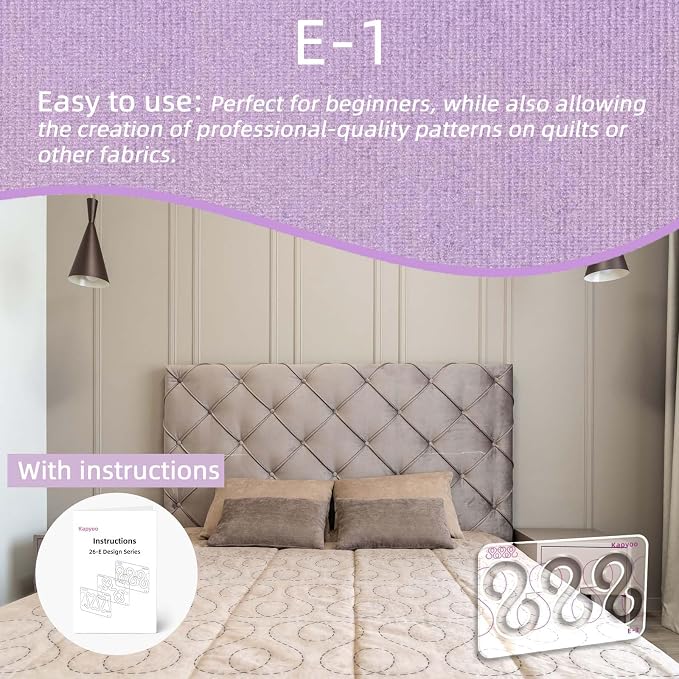 3Pcs Free Motion Quilting Templates - Image 3
