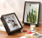 2 Pack 4x6 Shadow Box Frame，HD Glass Wooden Black Hollow Photo Frame, Seashell - Image 2