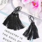 Bookmark Tassels Bulk, Cridoz 50Pcs Small Tassels Silky Handmade Soft Craft - Image 4