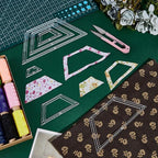 NBEADS 6Pcs Acrylic Quilting Templates Set, Trapezoid Cutting Ruler Template - Image 4