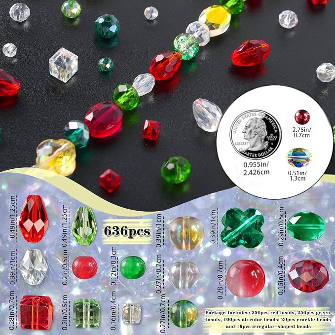 Christmas Glass Beads for Jewelry Making - Image 3