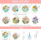 Zhenqing 4-Piece Floral Cross Stitch Kit - Image 3
