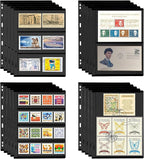 40 Pages 20 Sheets Stamp Album Pages, 8.4 * 11" 4 Styles Stamp Collection - Image 2