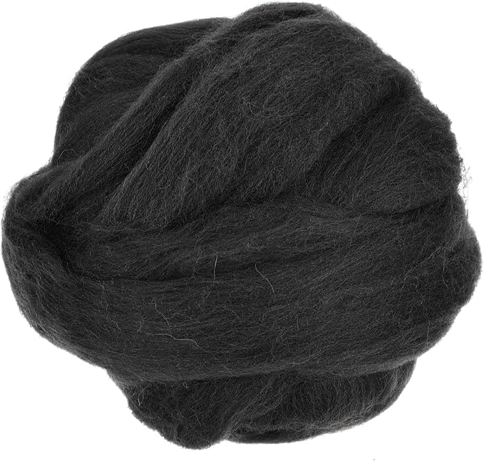 uxcell Needle Felting Wool, 8.5 Oz Nature Fibre Wool Yarn Roving by uxcell