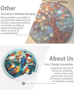 Acrylic Puzzle Suncatcher, Painted Finch Sun Catcher - Image 5