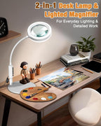 30X 10X Magnifying Glass with Light and Stand, 5 Color Modes Stepless Dimmable - Image 6