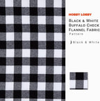 Hobby Lobby Black & White Gingham Fabric, 1 Yard | Precut Fabric - Image 2