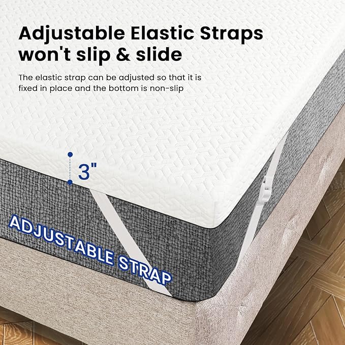 Czpalo 3 Inch Gel Memory Foam Mattress Topper Twin XL, Cooling Mattress Topper - Image 5