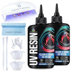 CRAFT RESIN UV Resin Kit with Light - 36W 22 LED Big Lamp and 200g Hard Type by CraftResin