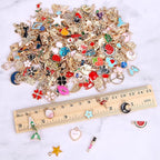 SANNIX 350Pcs Bracelet Charms Jewelry Making Charms Assorted Gold Plated Enamel - Image 5