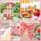 HunnmingRe 20 Pcs 10''x10'' Watermelon Quilting Fabric Square Watermelon - Image 4