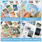 PRSTINCOL 6 Sets 300 Pcs Washi Stickers Book, Vintage Aesthetic Sticker Set - Image 2