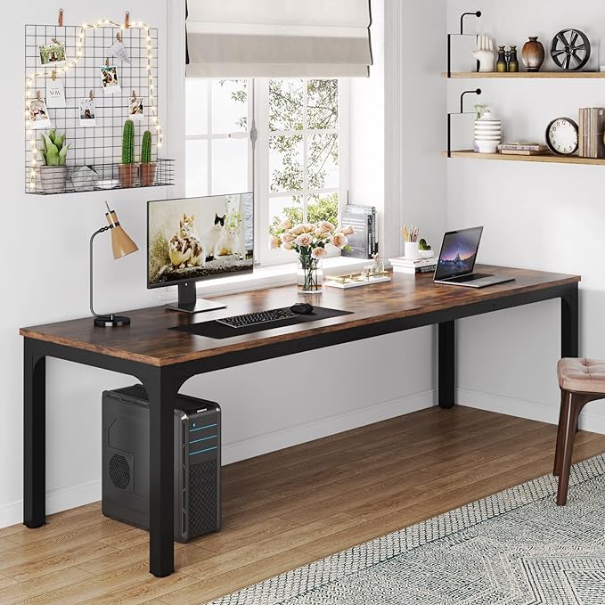 Tribesigns 78.7 Inches Extra Long Computer Desk 2 Person Desk, Double Long Desk - Image 4