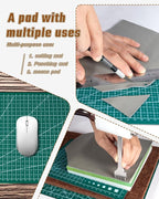 5 Pcs Leather Punch Pads Set， A4+A5 Self Healing Cutting Mats, 15x15cm Rubber - Image 7
