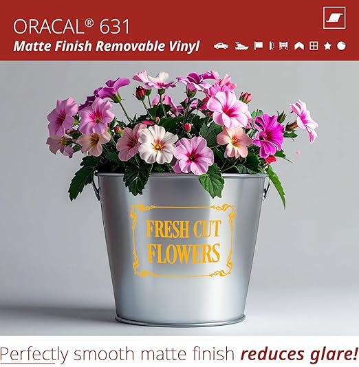 ORACAL 631 Matte Signal Yellow Vinyl Durable Roll Easy to Weed Permanent - Image 3