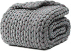 YnM Chenille Weighted Blanket, Handmade Chunky Knitted Design, Soft and Cozy by YNM