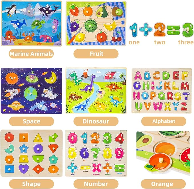 GRINNNIE Toddler Puzzle for 2 3 4 Years Old, Preschool Learning Puzzles Toy - Image 3