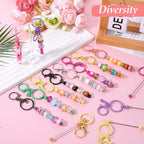30 Pcs Beadable Keychain Bars Bulk, Bead Keychains Colorful Metal, DIY - Image 5
