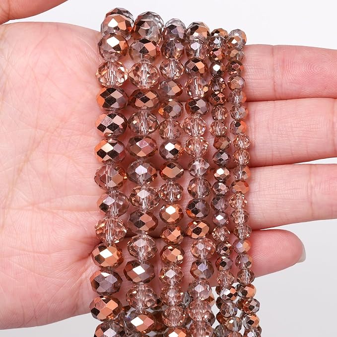 500pcs 6mm Crystal Glass Beads for Jewelry Making Faceted Rondelle Flat Beads - Image 2