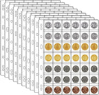 42 Pocket Coin Pages for Collectors, 10 Sheets Coins Sleeves Coin Holders Stamp by carinacoco