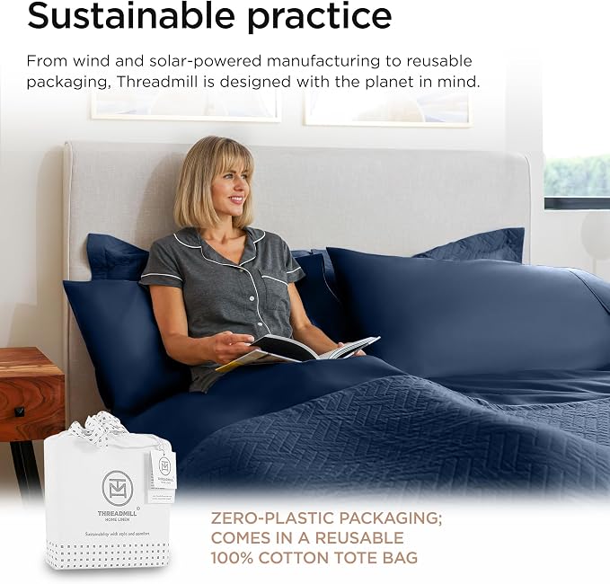 Threadmill Luxury 800 Thread Count Full Size 100% Cotton Sheets - Image 7