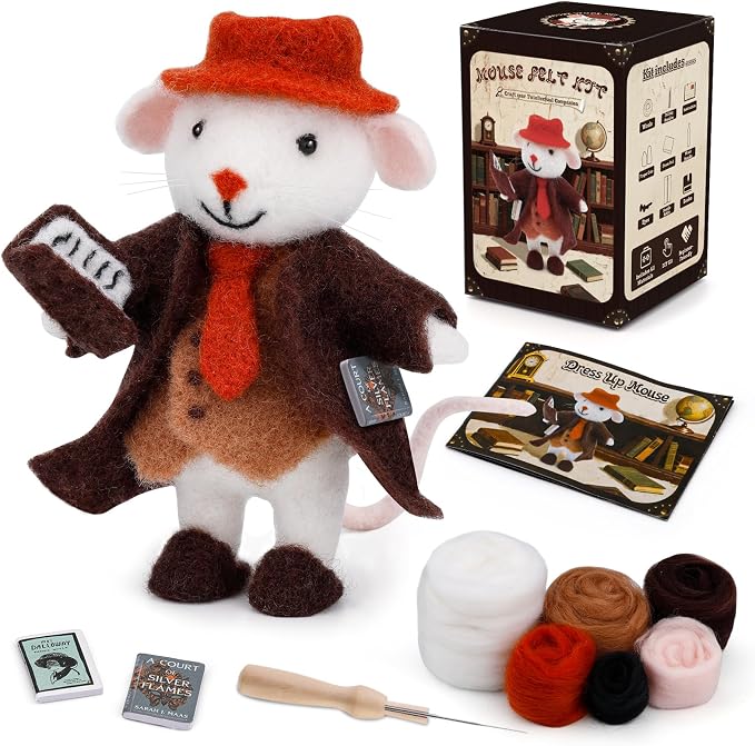 Mayboos Needle Felting Kit, Mouse Animal Needle Felting Beginner Kits by Mayboos