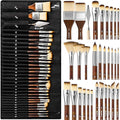 Nicpro 30pcs Paint Brush Set, Professional Acrylic Paint Brushes by Nicpro