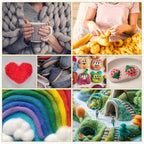QMNNMA 14.1oz Wool Roving Yarn, Fiber Roving Wool Top, Felting Supplies - Image 7