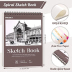 2 Pack Sketch Book 8.5×11 inch, Spiral Sketch Pad 50 Sheets Each, Acid-Free - Image 3