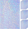 60 Sheets Holographic Laminate Sheets Clear Glitter A4 Size Vinyl Sticker Paper by Nezyo