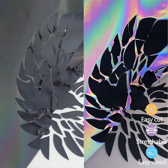 RENLITONG Reflective Rainbow Heat Transfer Vinyl - Image 4