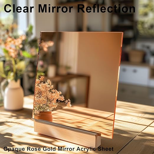 Rose Gold Mirror Acrylic Sheets – 2 Pack, 12x12Inches, 1/8 Inch Thick, - Image 4