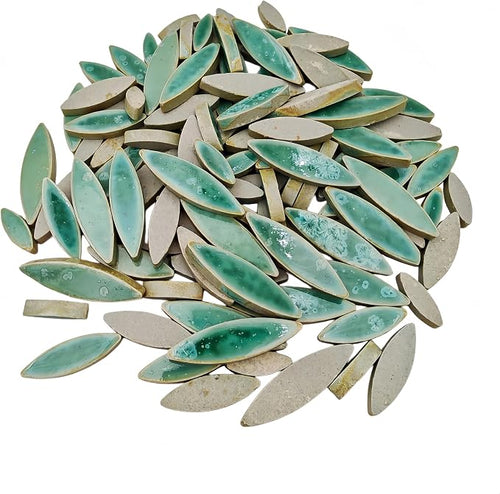 1.1lb Ceramic Mosaic Tiles, Mixed Colour Ceramic Mosaic Pieces by Unknown
