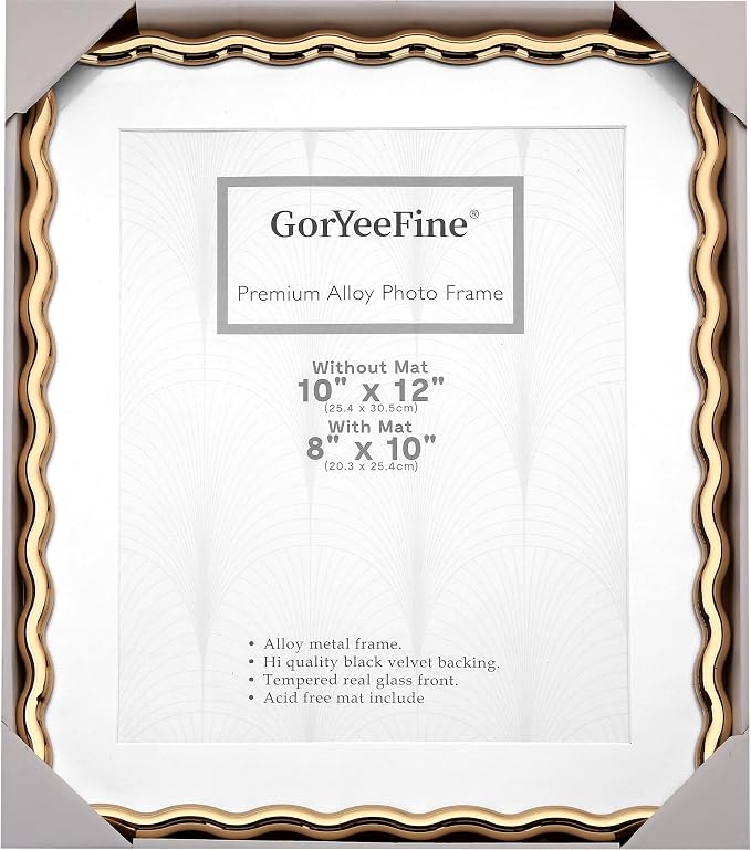 Gold 10x12'' Heavy-Duty Zinc Alloy Picture Frames - Image 8