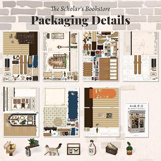 Fsolis Book Nook Kit DIY Miniature House - Image 6