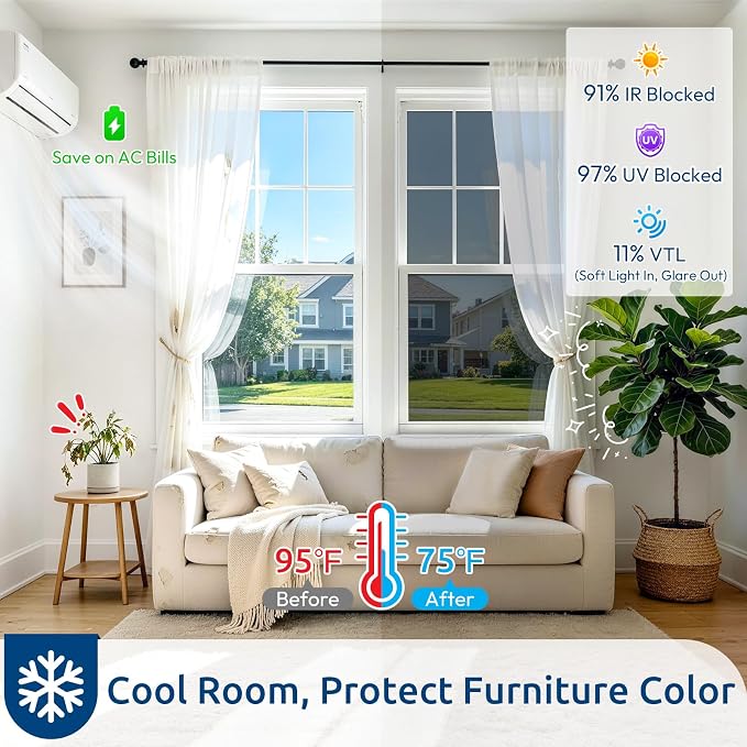 rabbitgoo Window Privacy Film One Way Window Tint - Image 2