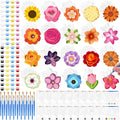 JellyArch 20 Set Flower DIY Painting Kit Ceramic to Paint Your Own Statues by JellyArch