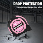 WORKPRO 16FT Pink Tape Measure, 1/8 Fractions Easy Read Measuring Tape - Image 4
