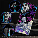 for Samsung Galaxy S23 Ultra Case, Skull Star Collage Pattern Glossy 2 in 1 - Image 4