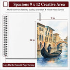SuFly Mixed Media Sketchbook 9x12, Mixed Media Paper_98lb/160gsm, 60 Sheets | - Image 2