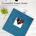 potricher Large Photo Album Self Adhesive 3x5 4x6 5x7 8x10 10x12 Pictures Linen - Image 2