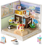 Puppy Tour Guide Miniature House Kit, Durable Plastic DIY Dollhouse by BeepZipp